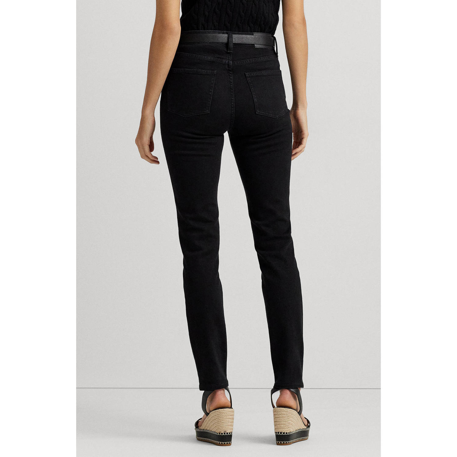 Lauren Ralph Lauren high waist skinny jeans black denim