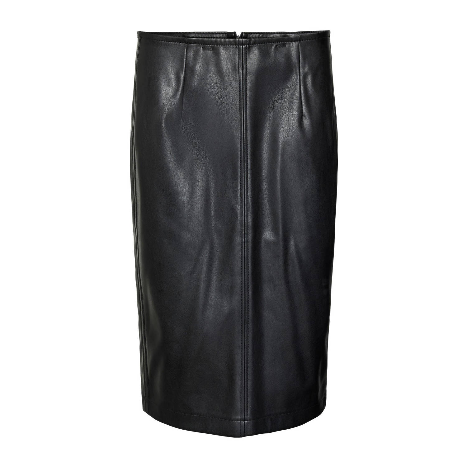 VERO MODA imitatieleren rok VMBLISS zwart