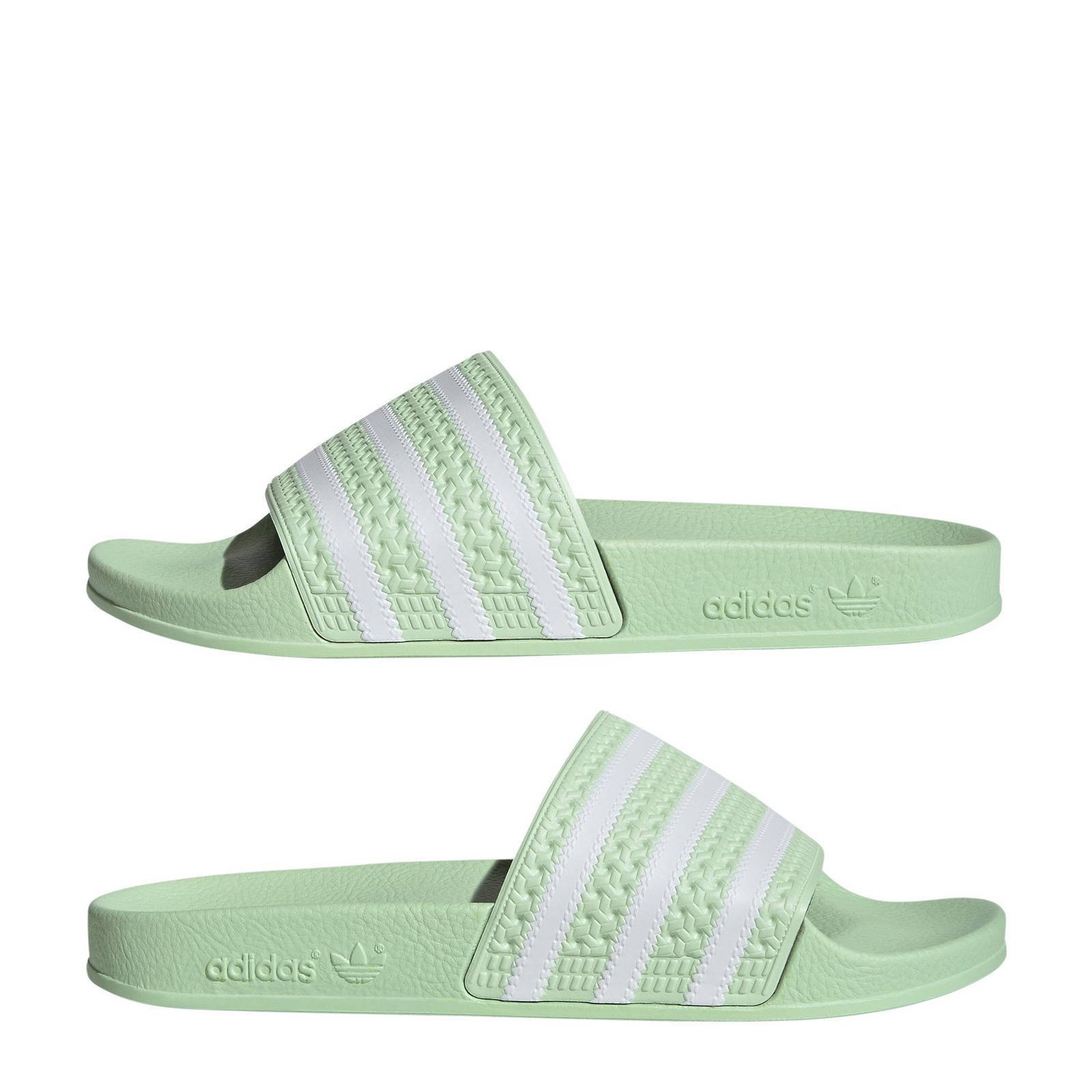 Adidas badslippers mintgroen on sale