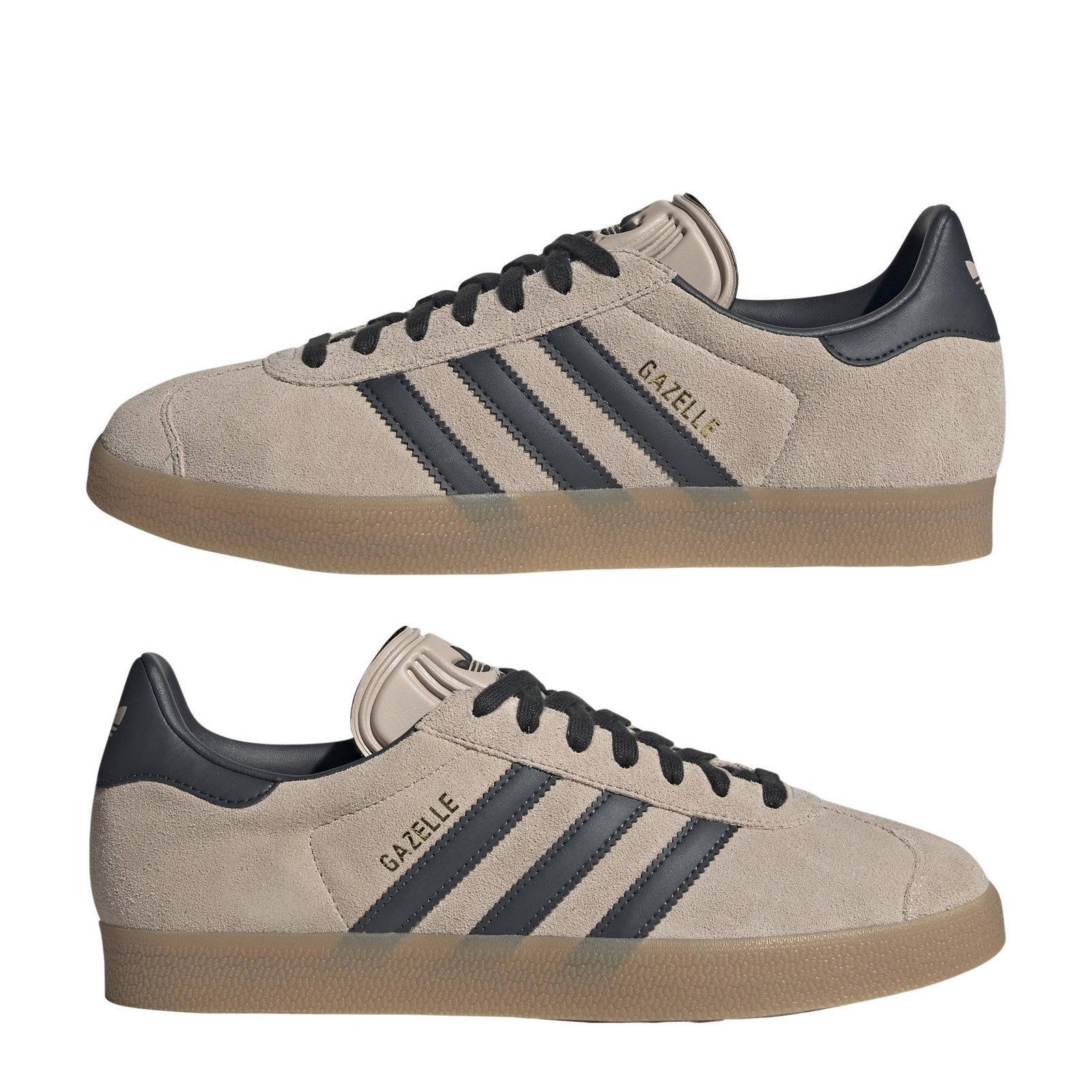 adidas Originals Gazelle sneakers beige zwart wehkamp