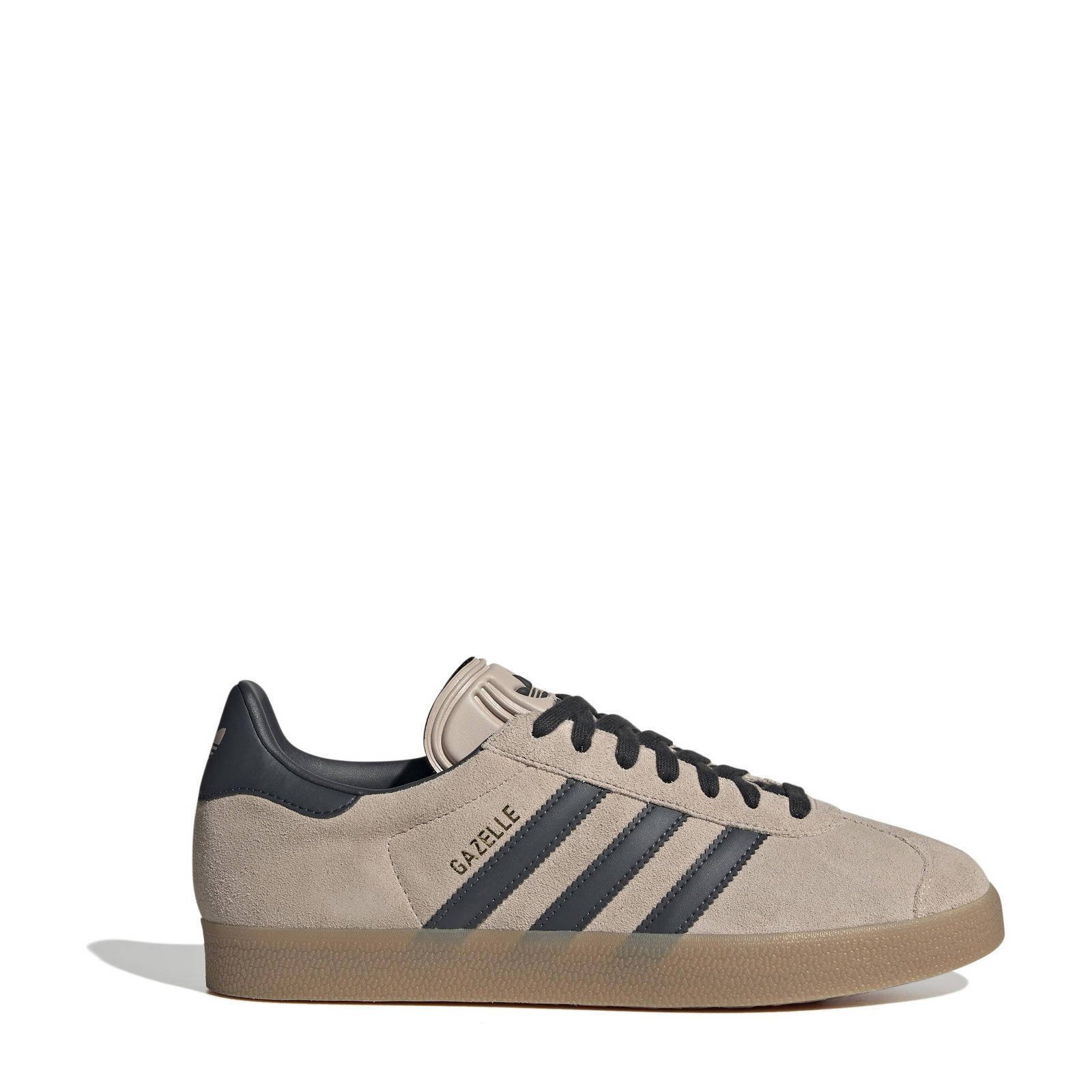 adidas Originals GAZELLE sneakers beige zwart wehkamp