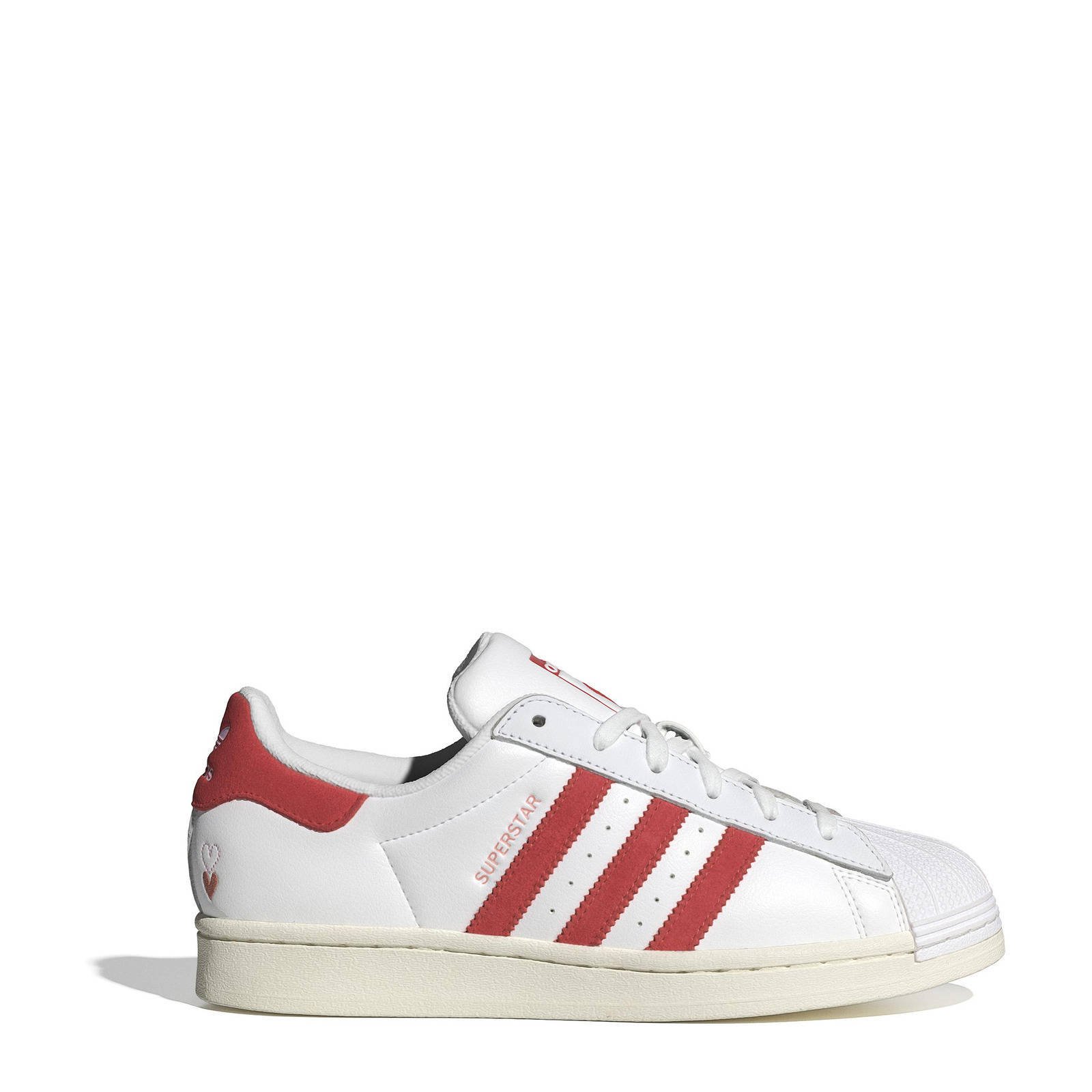 adidas Originals Superstar sneakers wit rood wehkamp