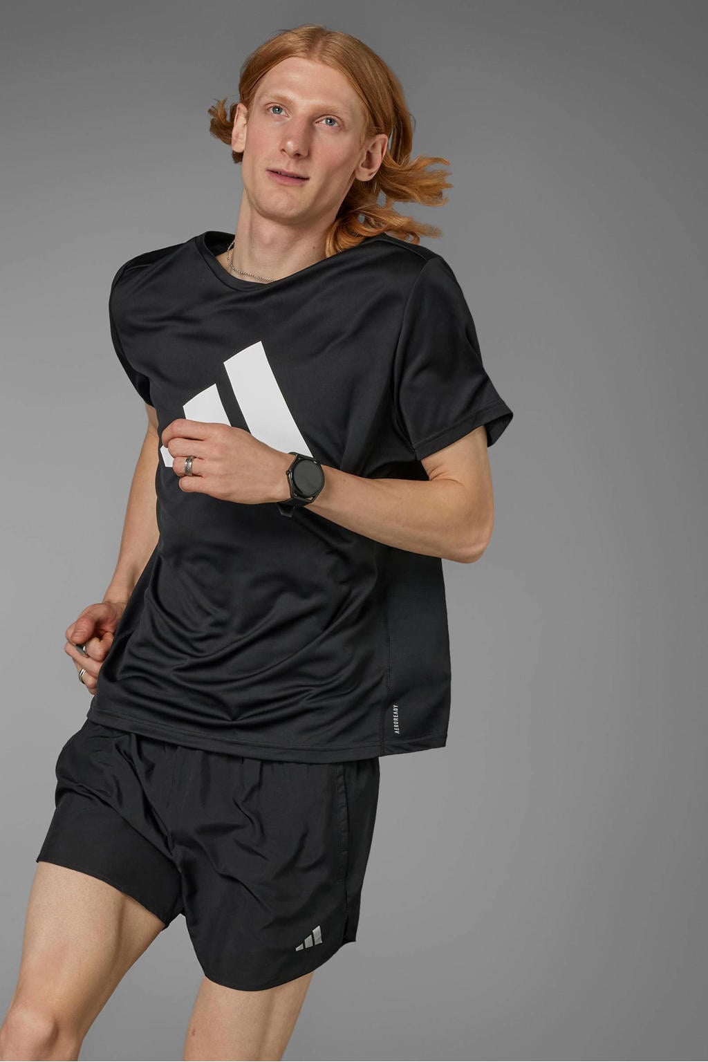 adidas Performance hardloopshort zwart