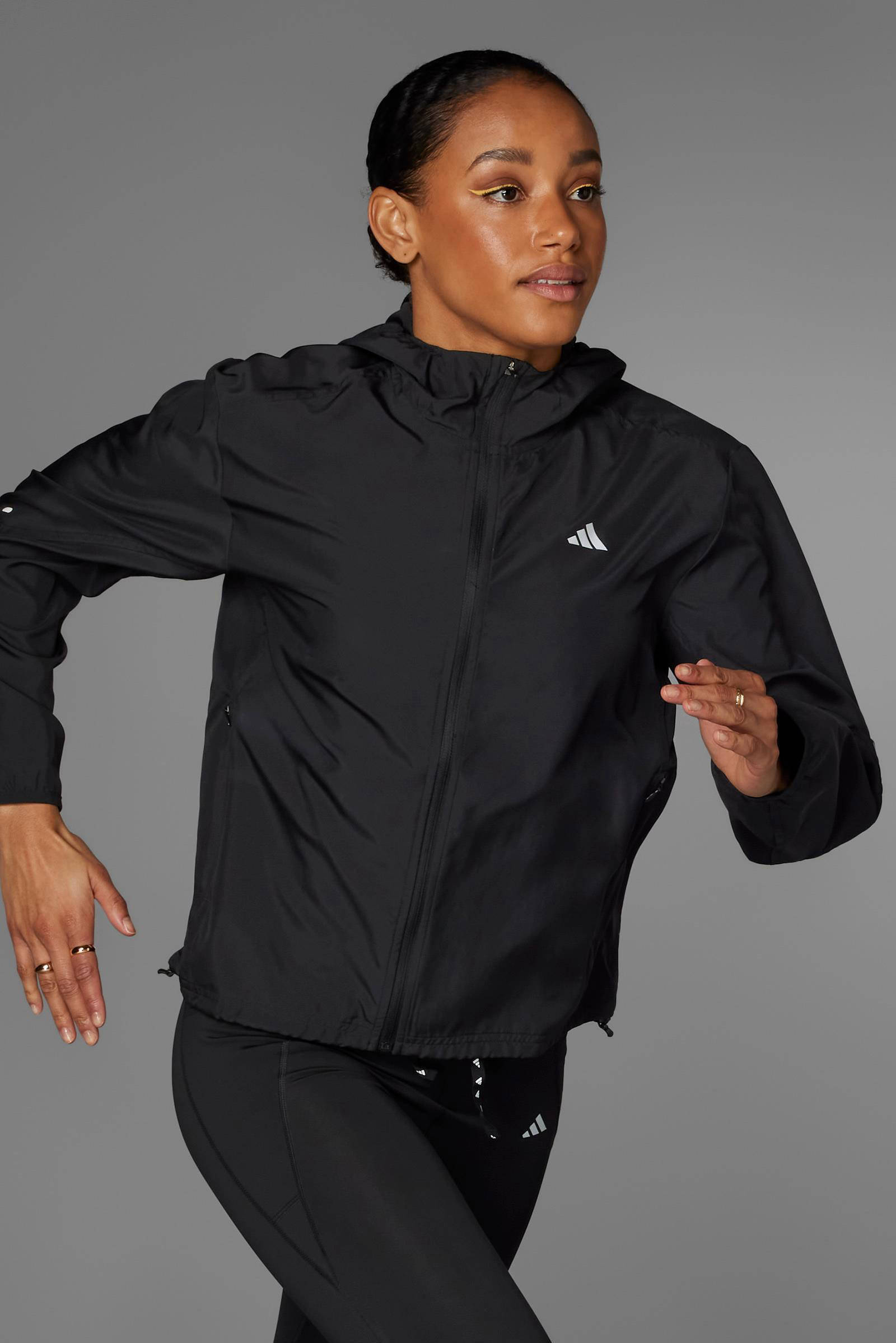 adidas Performance hardloopjack zwart | wehkamp