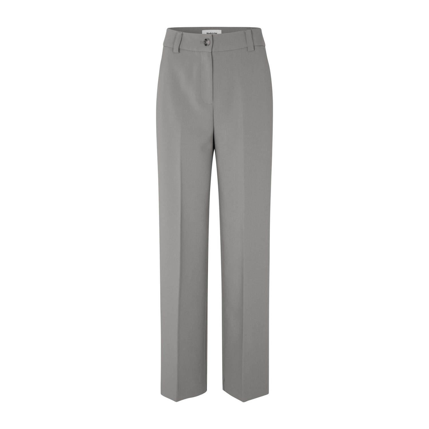 Modström high waist straight fit pantalon grijs