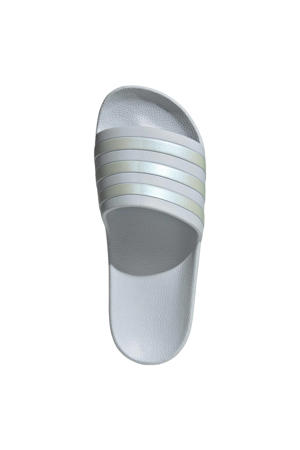 Adilette Aqua badslippers grijs/metallic