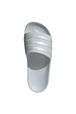 Adilette Aqua badslippers grijs/metallic