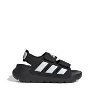 thumbnail: Zwart en witte jongens en meisjes adidas Sportswear waterschoen met klittenband en logo