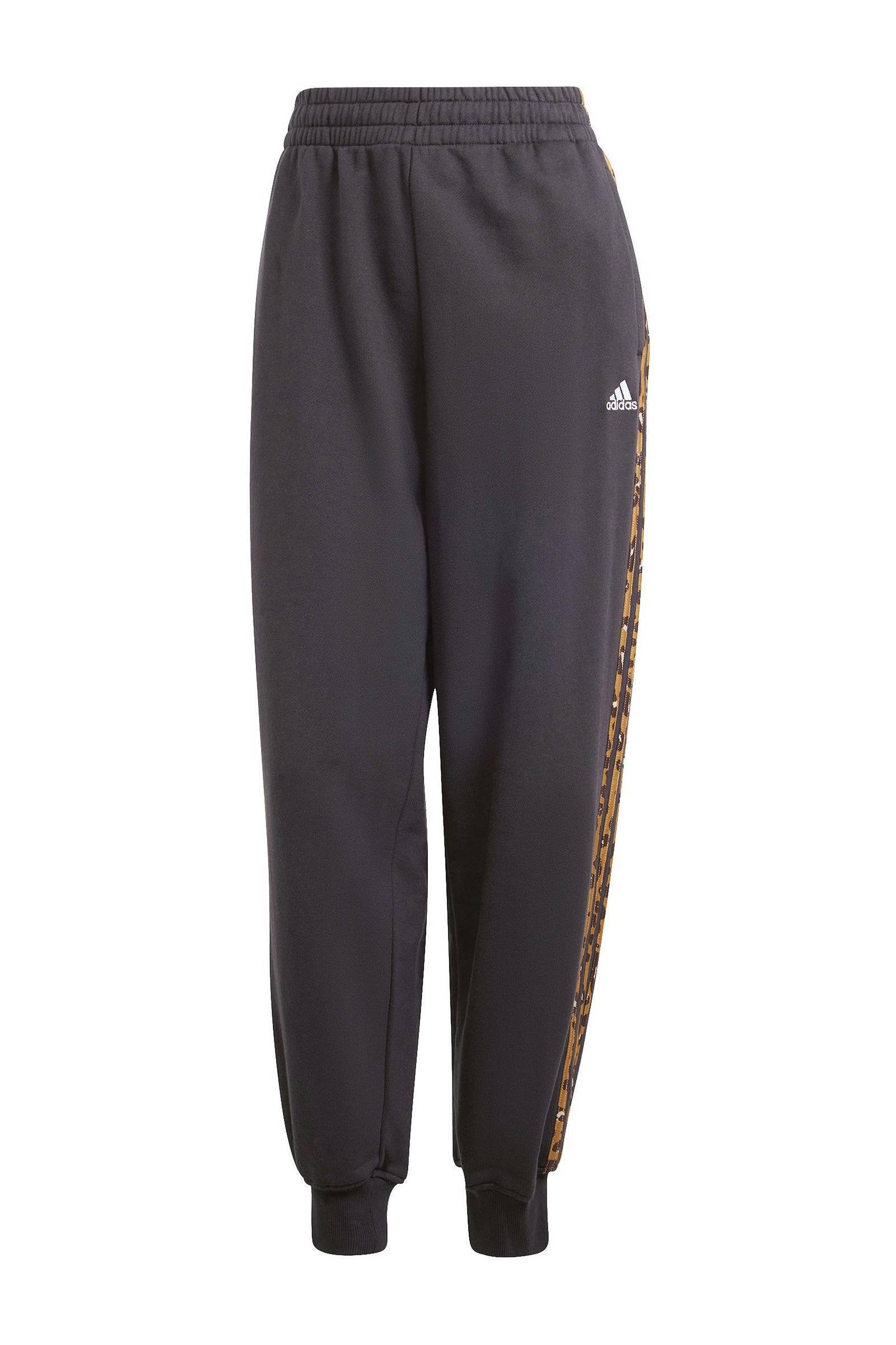 adidas Sportswear joggingbroek zwart panterprint wehkamp