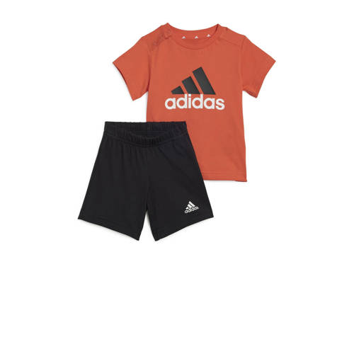 adidas Sportswear T-shirt + short oranje/zwart