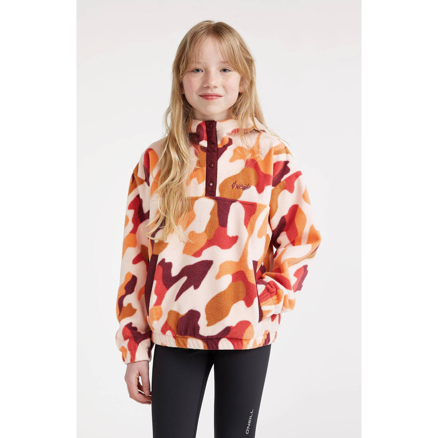 O'Neill skipully Superfleece paars roze oranje All over print 128