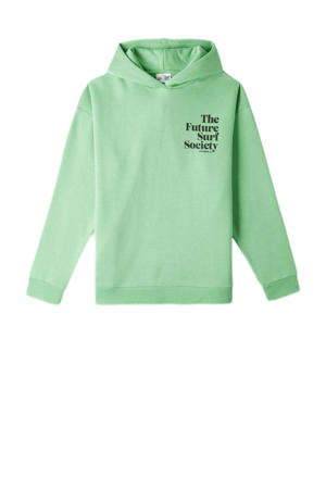 hoodie met tekst lime groen