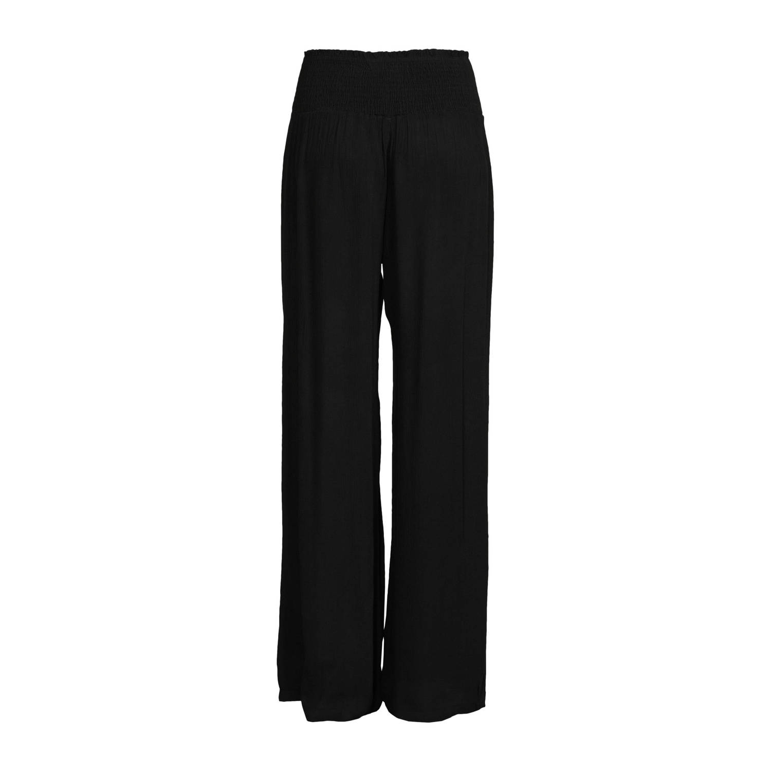 Imagine crinkle wide leg broek zwart