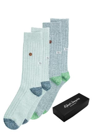 giftbox sokken - set van 2 blauw