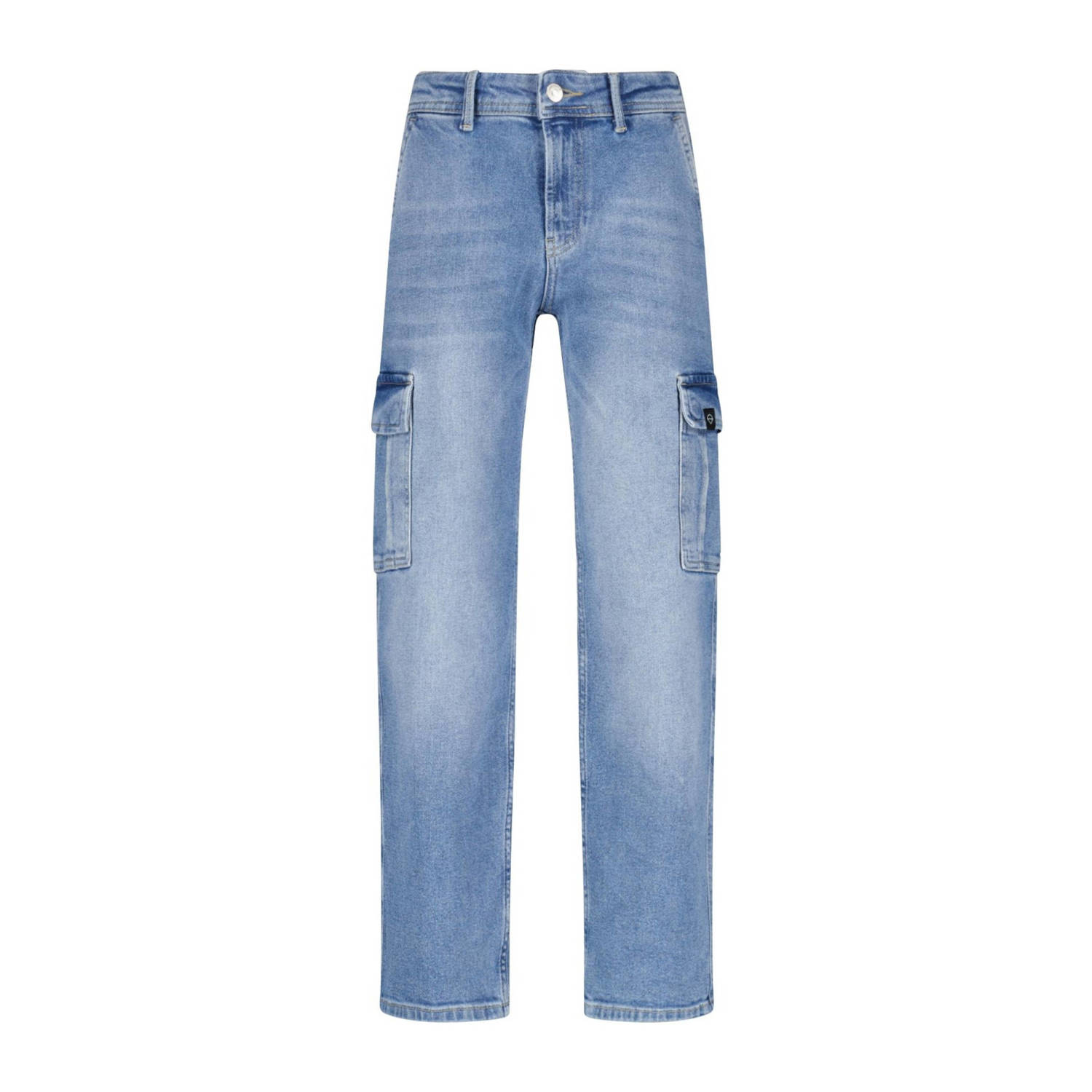 America Today straight fit jeans Duncan JR light blue denim Blauw Effen 122 128