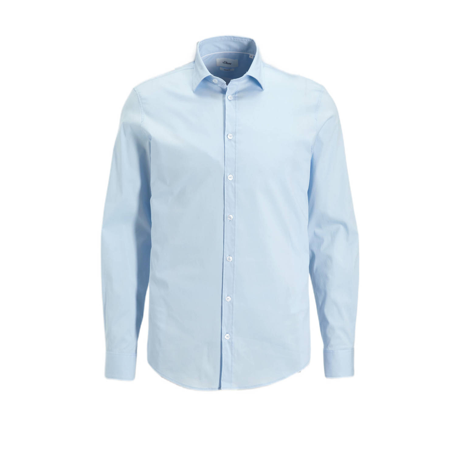 S.Oliver BLACK LABEL slim fit denim overhemd lichtblauw