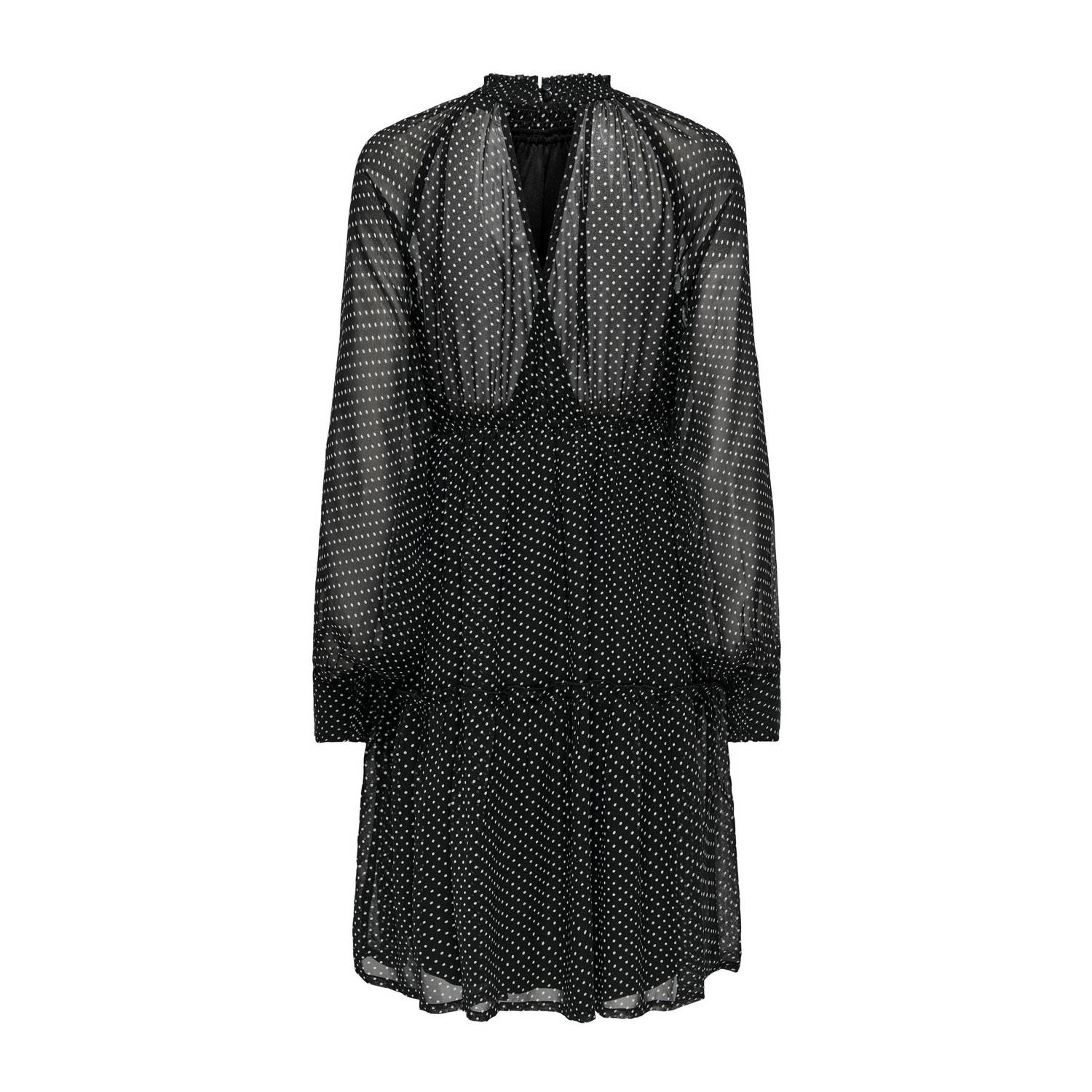 ONLY MATERNITY semi-transparante zwangerschapsjurk OLMISABELLA met plooien zwart
