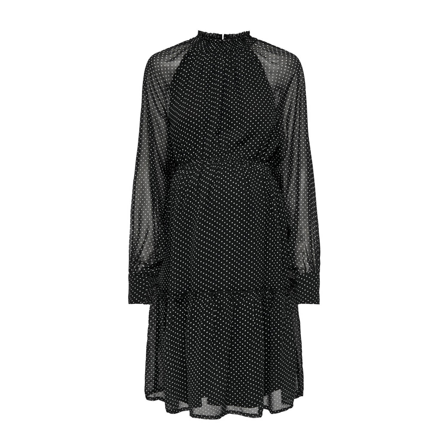 ONLY MATERNITY semi-transparante zwangerschapsjurk OLMISABELLA met plooien zwart