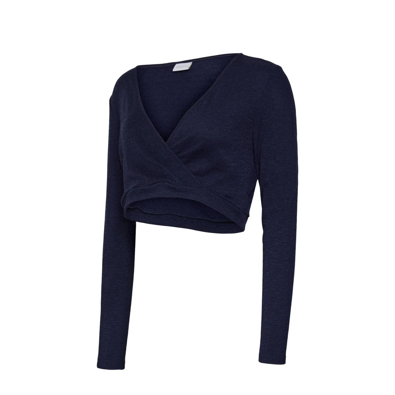 Mamalicious zwangerschapstop MLFREDERIKKE van gerecycled polyester donkerblauw XL