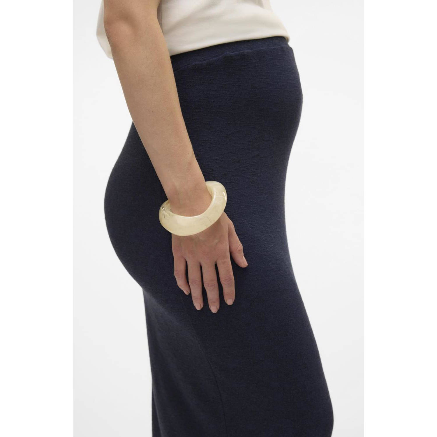 MAMALICIOUS zwangerschapsrok MLFREDERIKKE van polyester donkerblauw