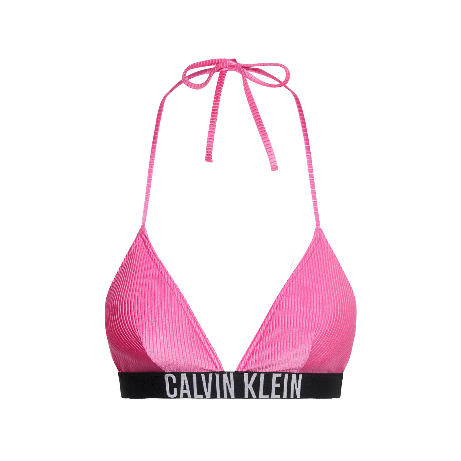 Calvin Klein Swim Intense Triangle Bikini Top Pink- Dames Pink