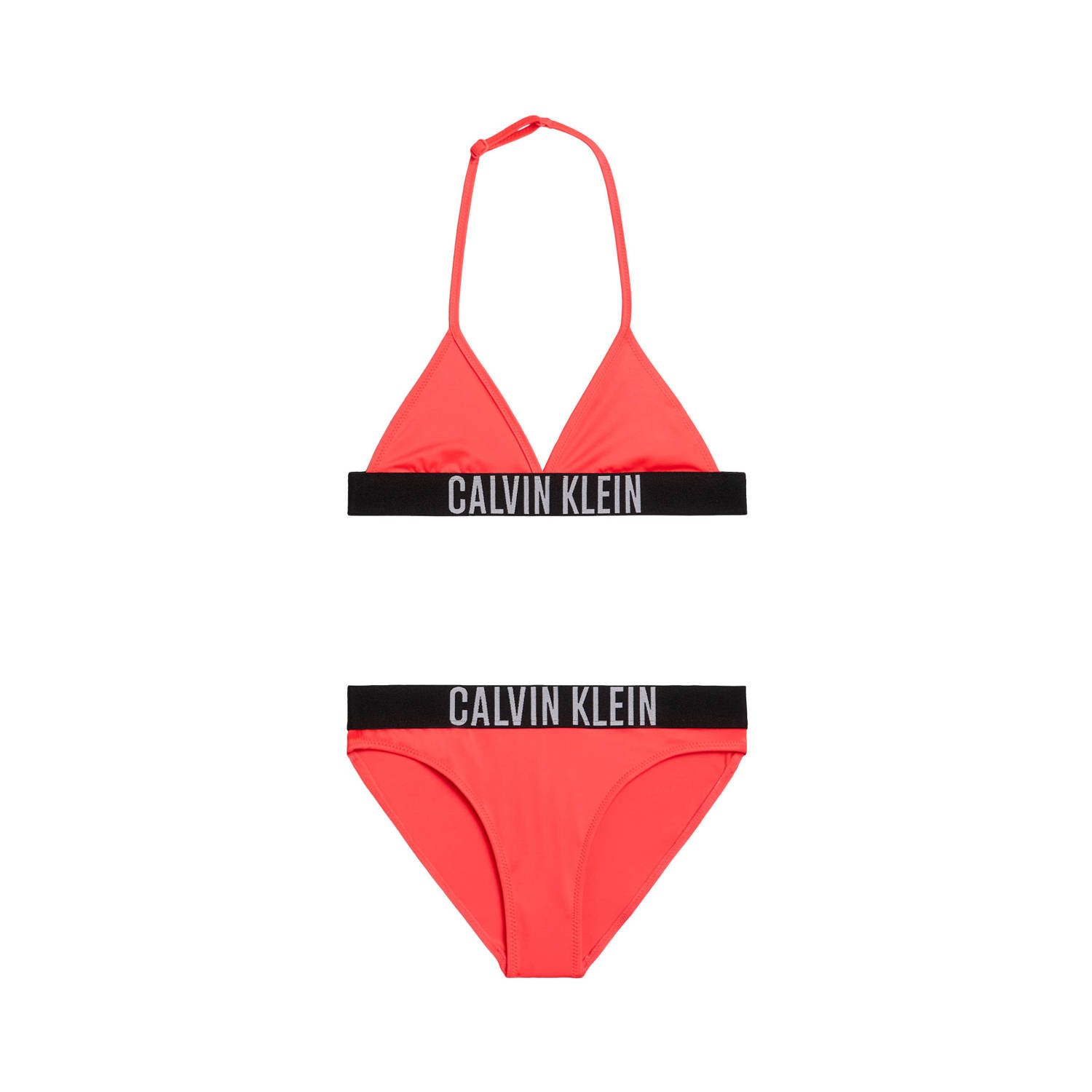 Calvin Klein triangel bikini rood Meisjes Gerecycled polyester Logo 164 176