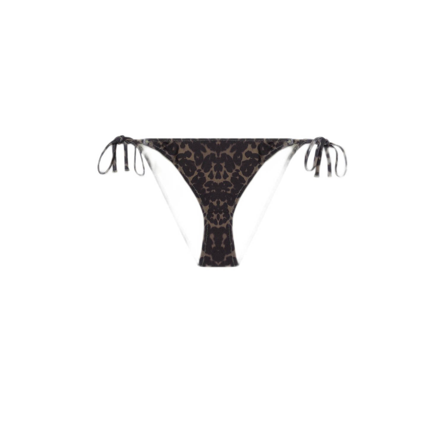Calvin Klein Swim Monogram Print Bikini Bottoms Black- Dames Black