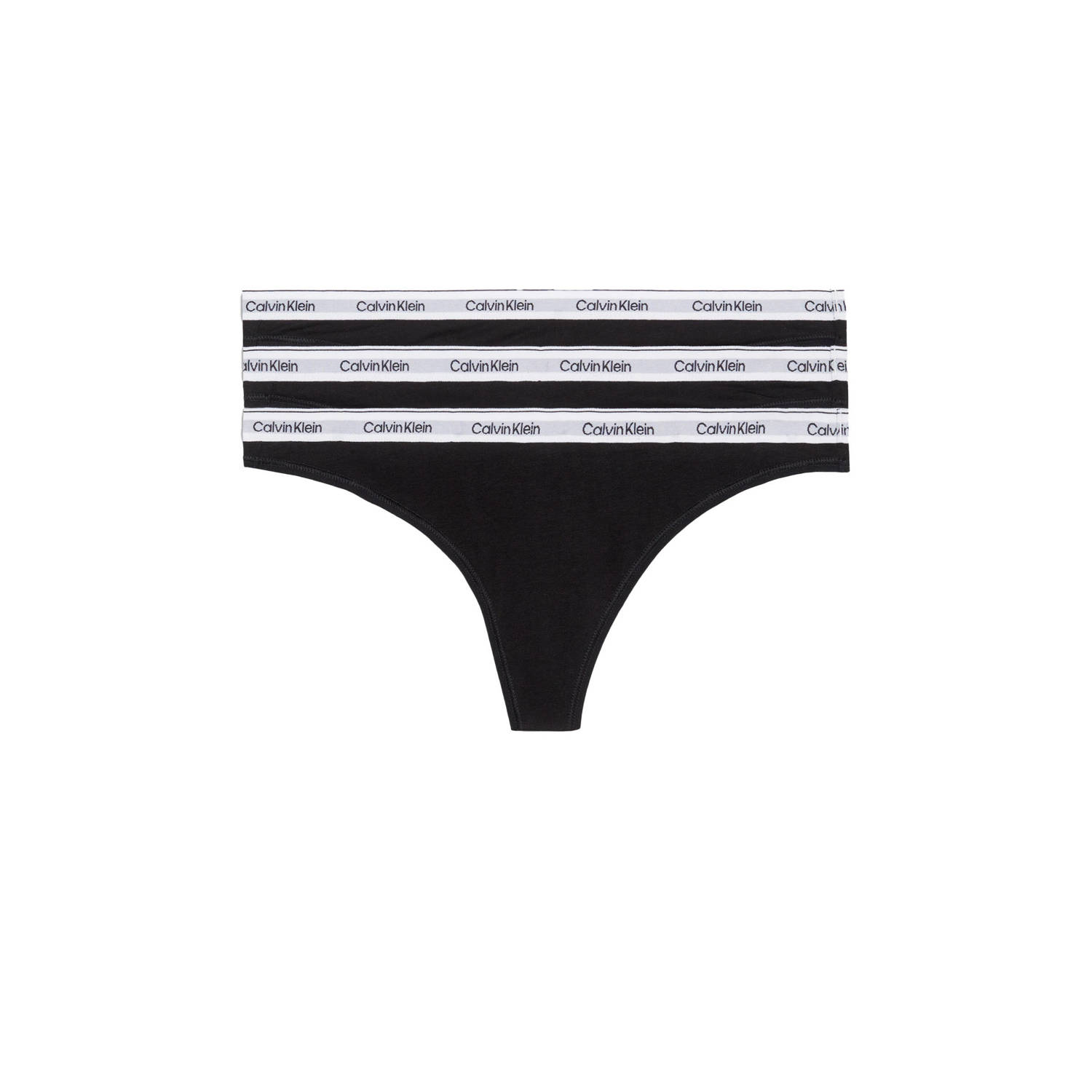 Calvin Klein Underwear String met elastische band in een set van 3 stuks