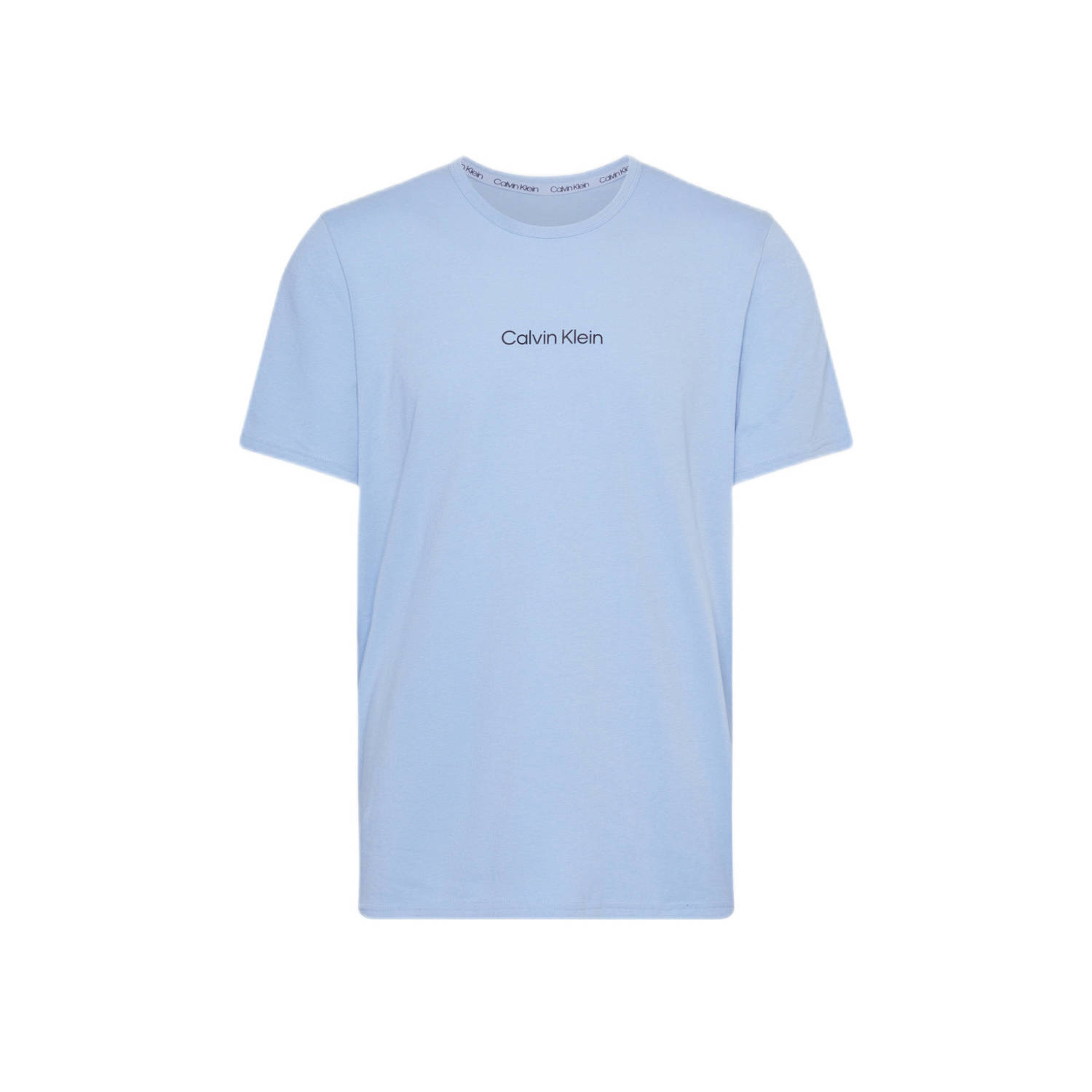 Calvin Klein Stretch Basic Logo T-shirt Blauw Blue Heren