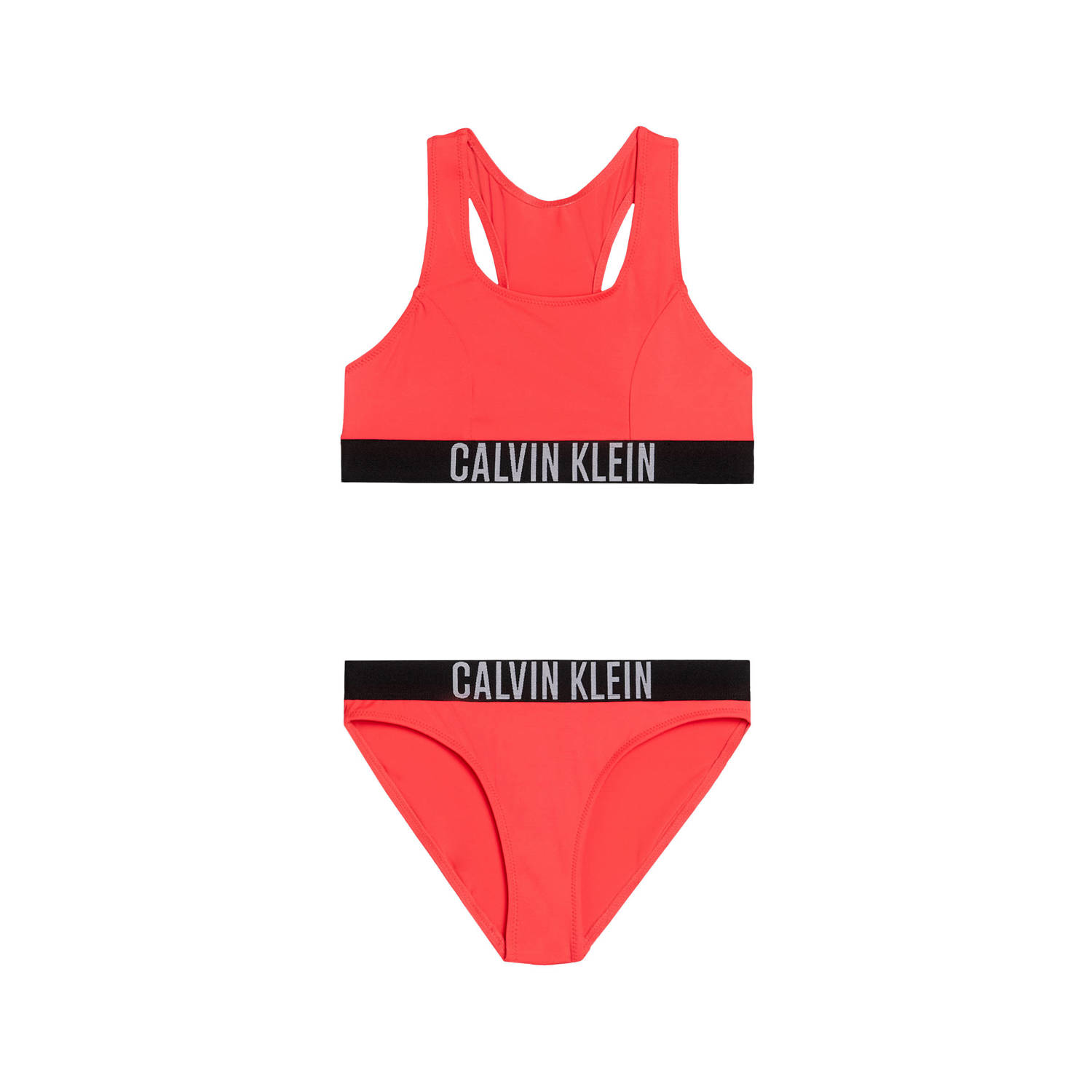 Calvin Klein crop bikni rood Bikini Meisjes Gerecycled polyester Logo 128 140