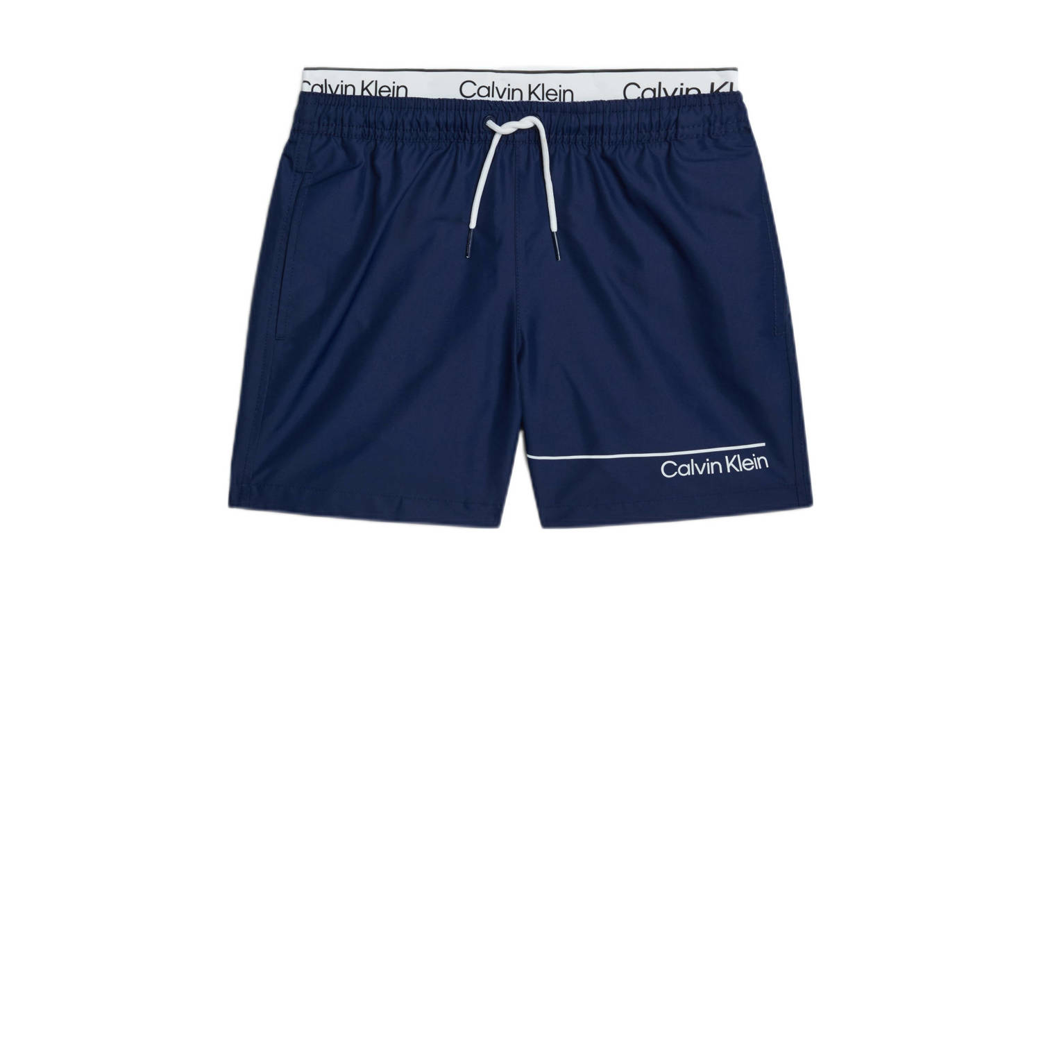 Calvin Klein zwemshort donkerblauw Jongens Polyester Logo 128 140
