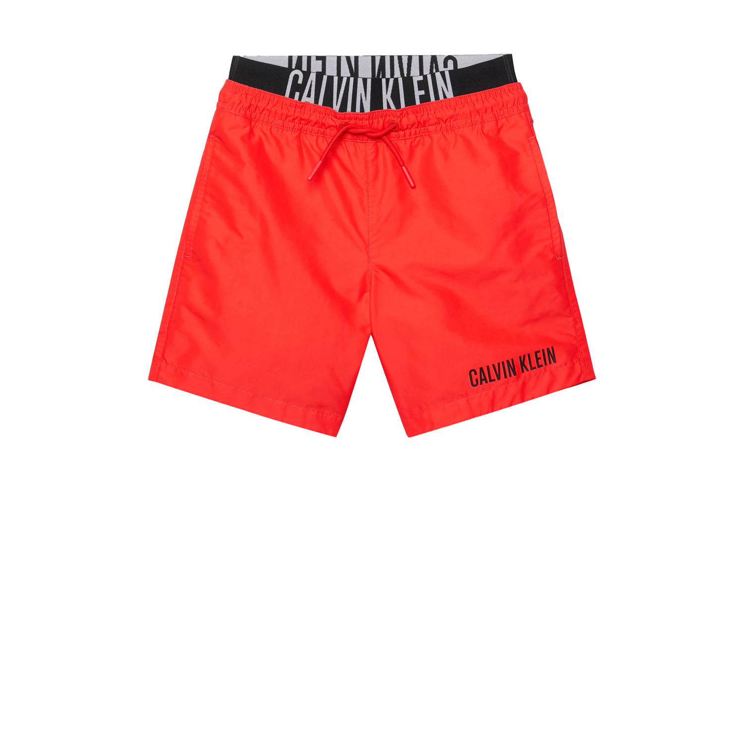 Calvin Klein zwemshort rood Jongens Gerecycled polyester Logo 128 140