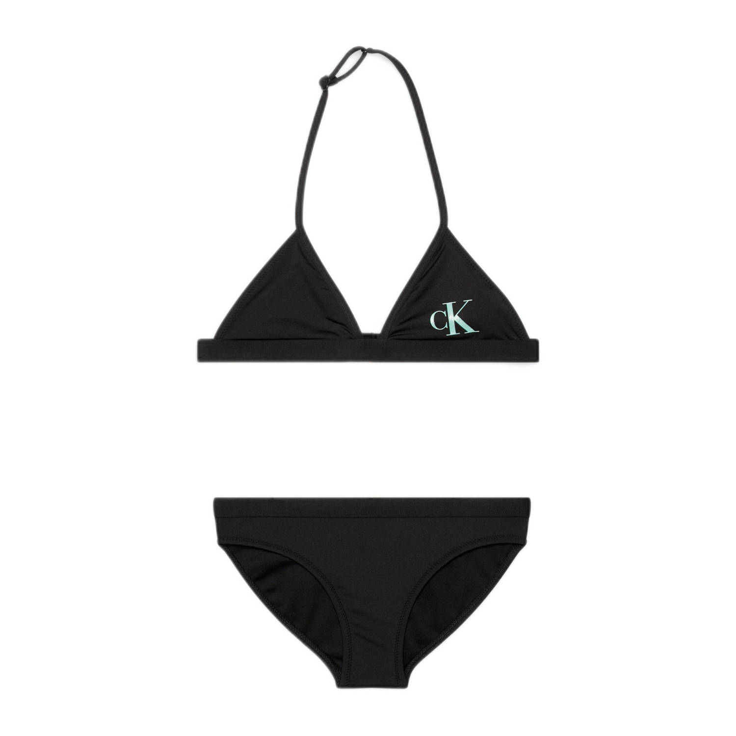 Calvin Klein triangel bikini zwart Meisjes Polyester Effen 128 140