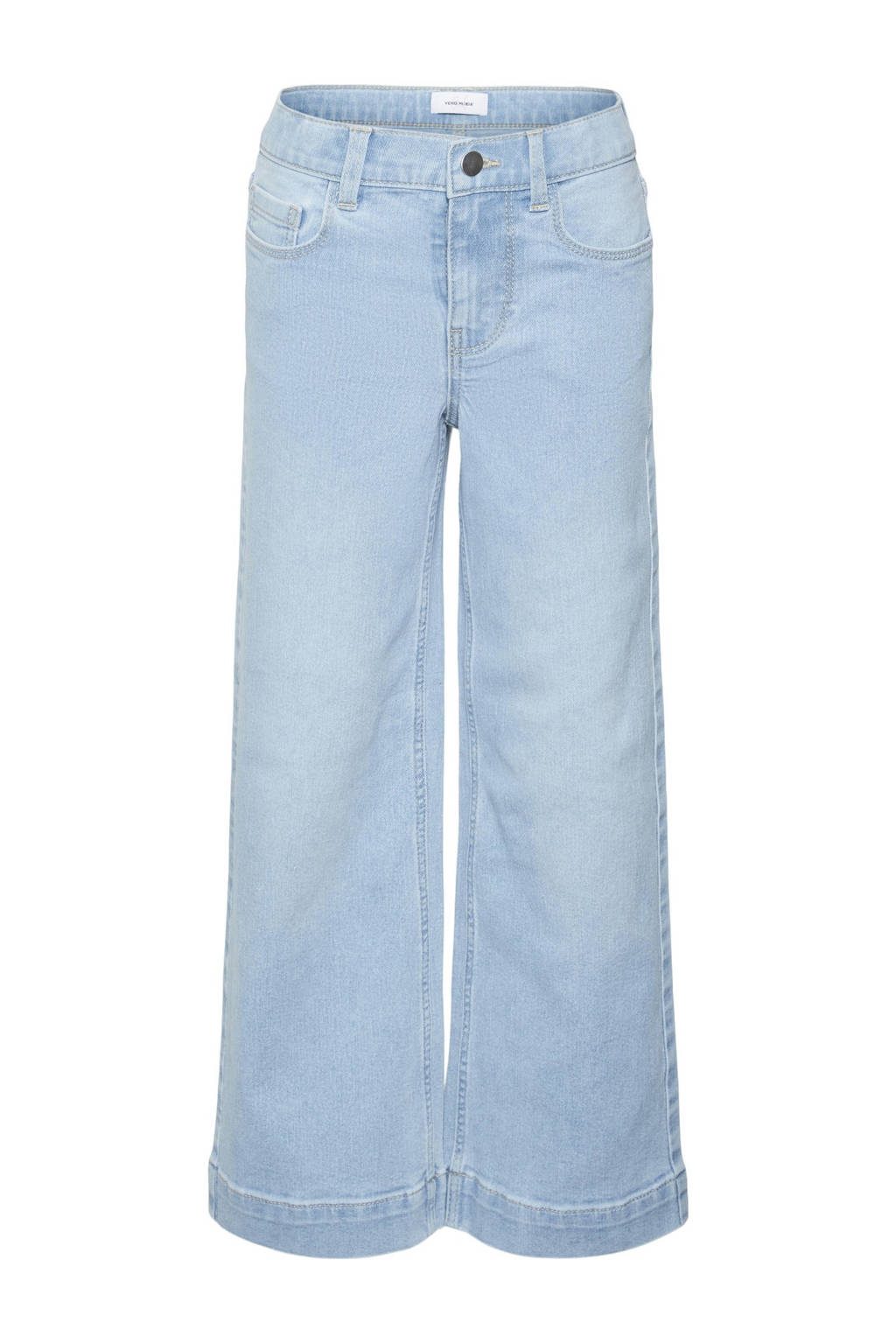 wide leg jeans light blue denim