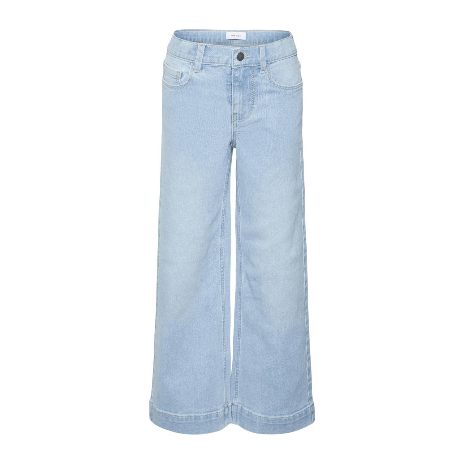 VERO MODA GIRL wide leg jeans light blue denim Blauw Meisjes Stretchdenim 140