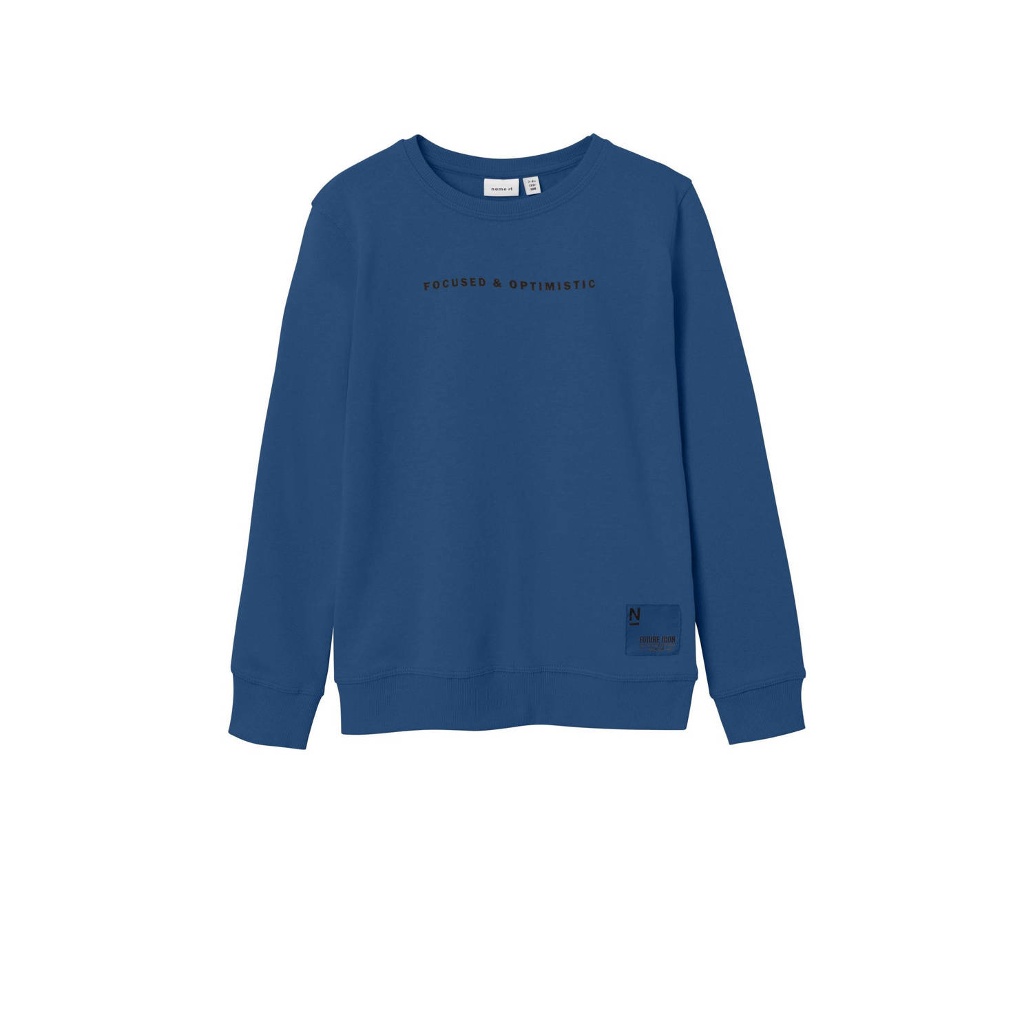 Name it KIDS sweater NKMTAMAGNUSmet backprint donkerblauw Backprint 122 128