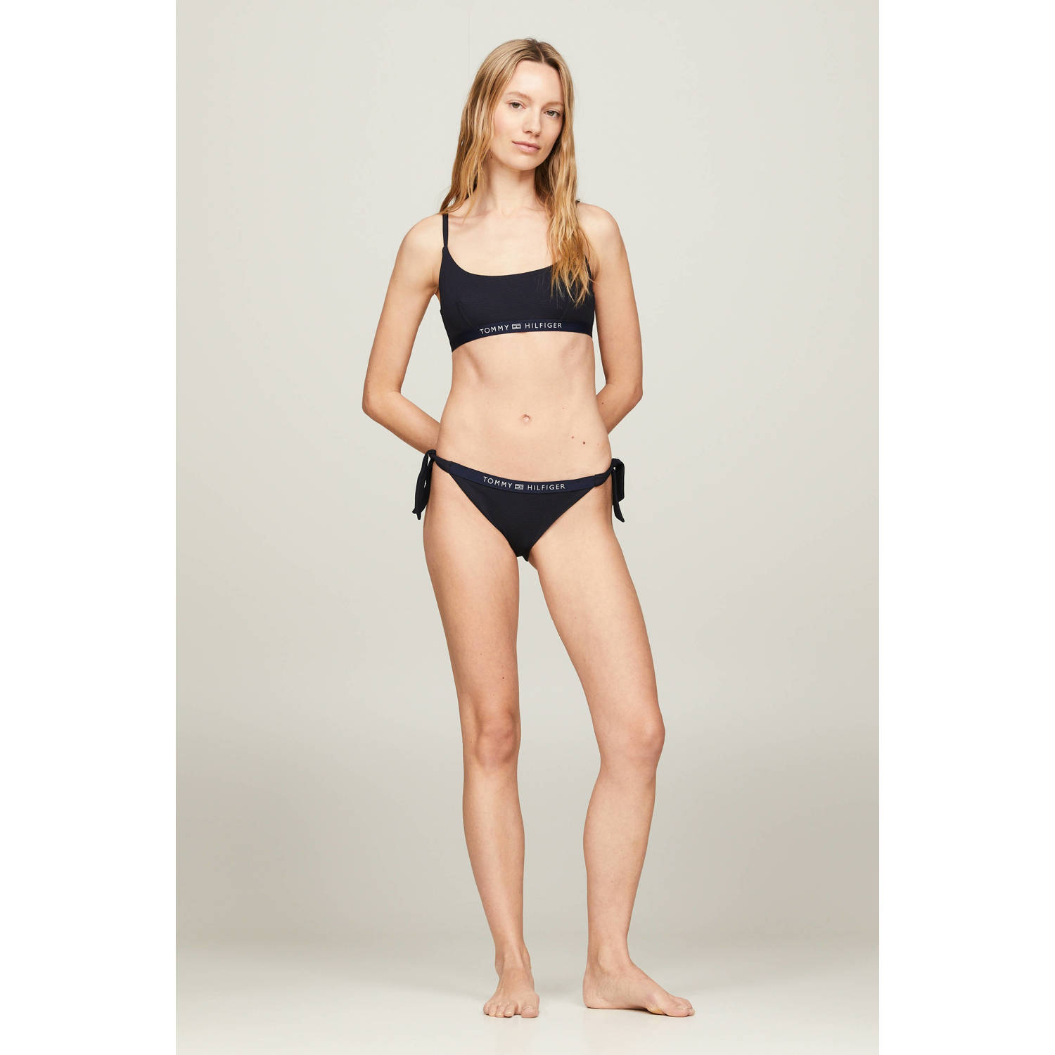 Tommy Hilfiger strik bikinibroekje donkerblauw