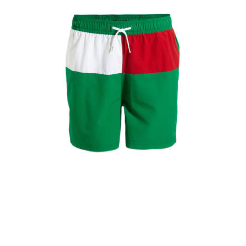 Tommy Hilfiger zwemshort groen/rood/wit