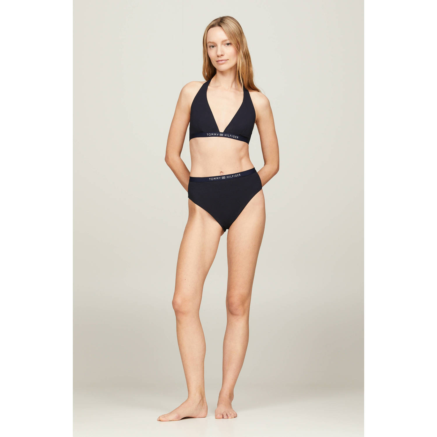 Tommy Hilfiger halter bikinitop donkerblauw