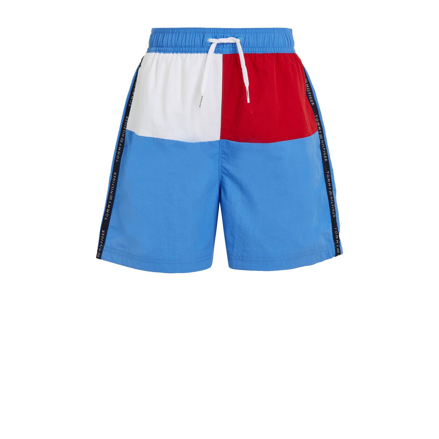 Tommy Hilfiger zwemshort blauw rood wit Jongens Polyamide Meerkleurig 128 140