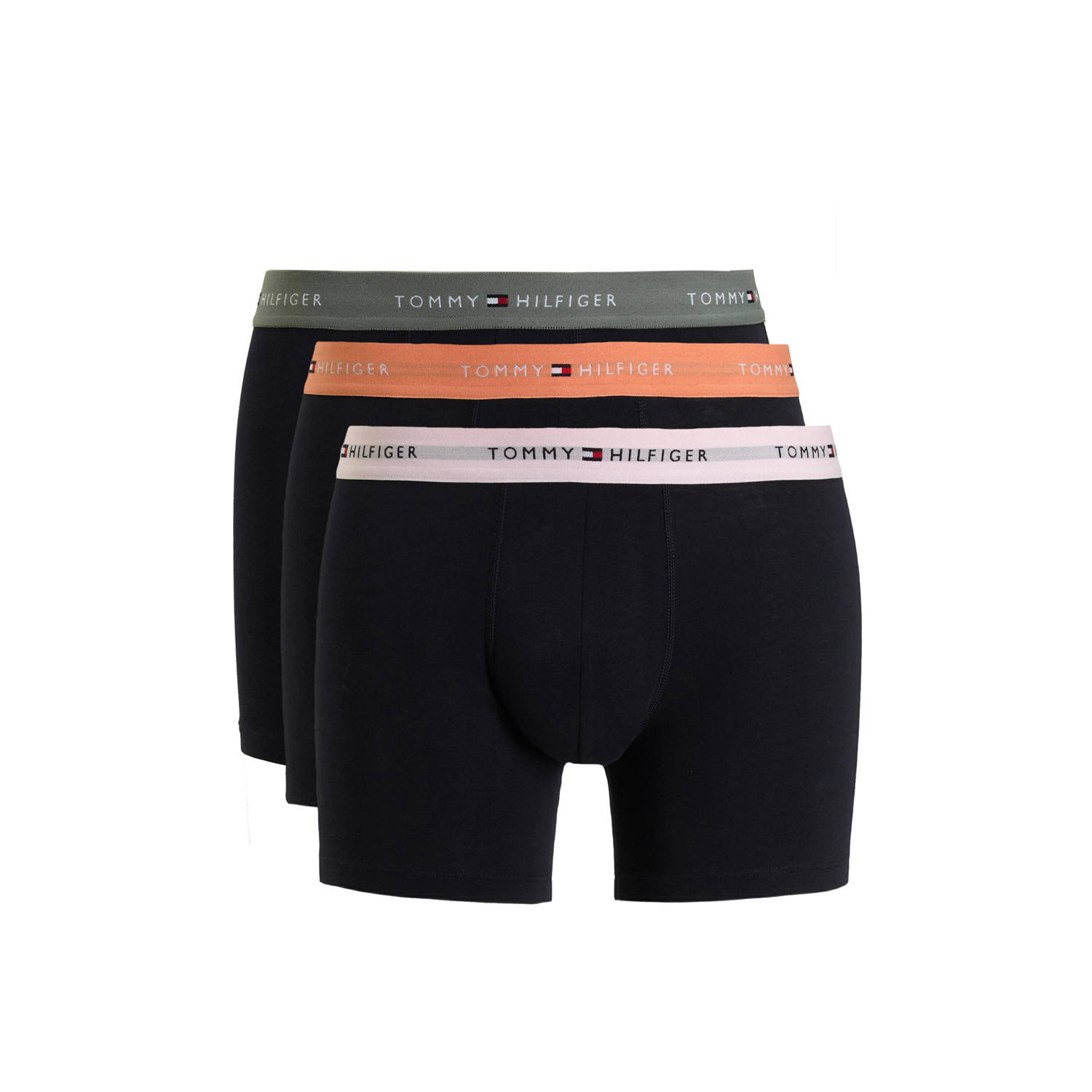 Tommy Hilfiger Underwear Boxershort 3P BOXER BRIEF WB met contrasterende logo-band (3 stuks)