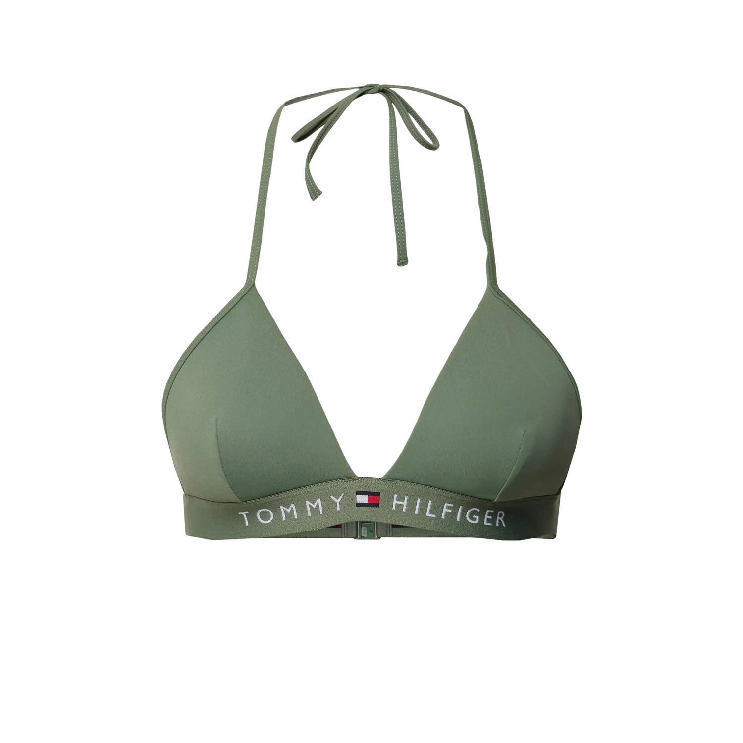Tommy Hilfiger voorgevormde triangel bikinitop olijfgroen