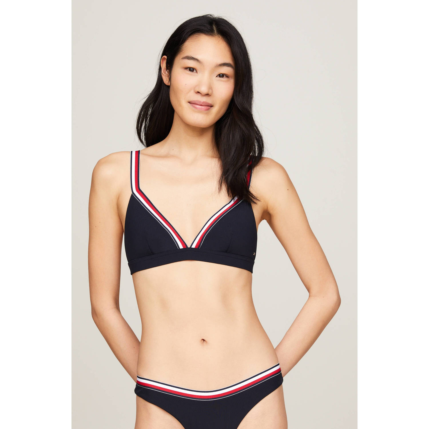 Tommy Hilfiger Swimwear Triangel-bikinitop TRIANGLE RP met ribstructuur