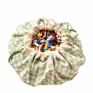 2-in-1 opbergzak / speelkleed - Vichy Green - 140 cm