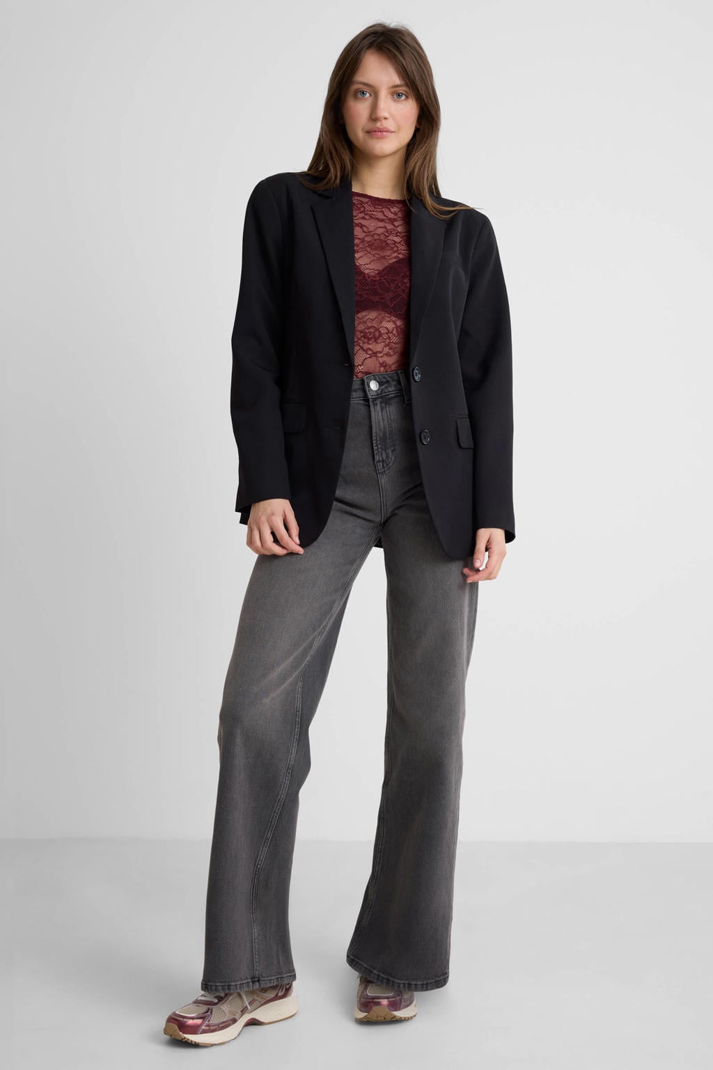 Anytime oversized blazer zwart