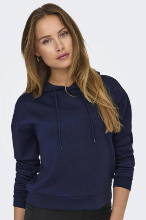sporthoodie ONPLOUNGE donkerblauw