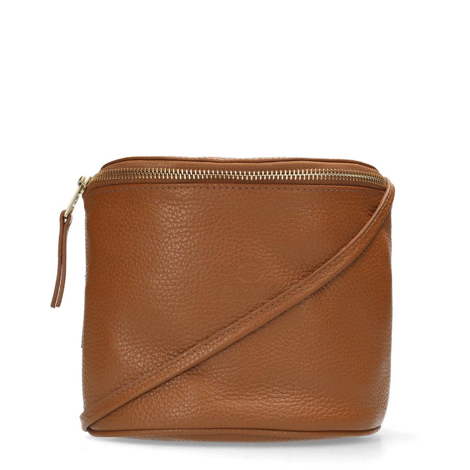 Fred de la Bretoniere leren crossbody tas Marianneke cognac