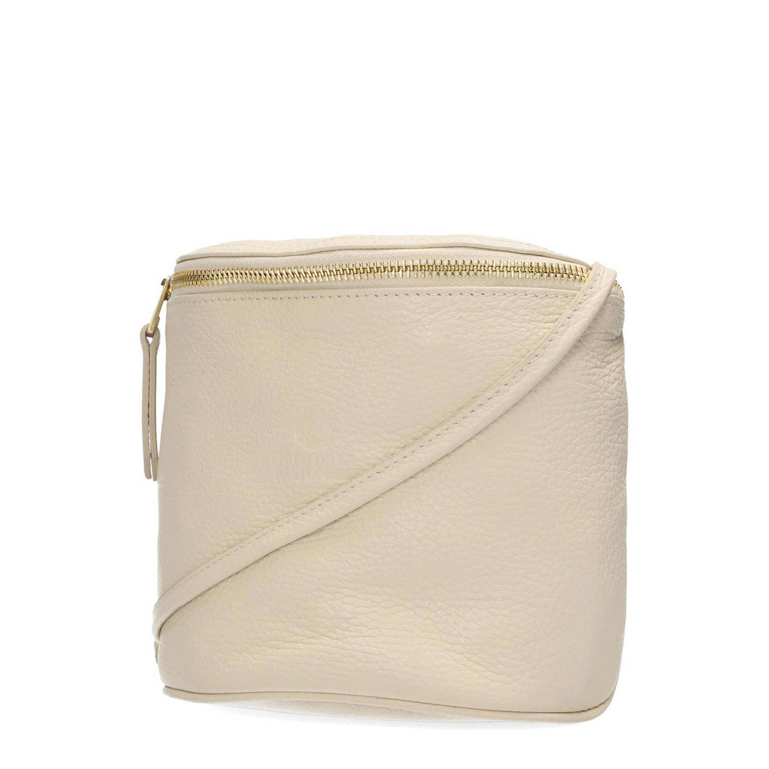 Fred de la Bretoniere leren crossbody tas Marianneke beige