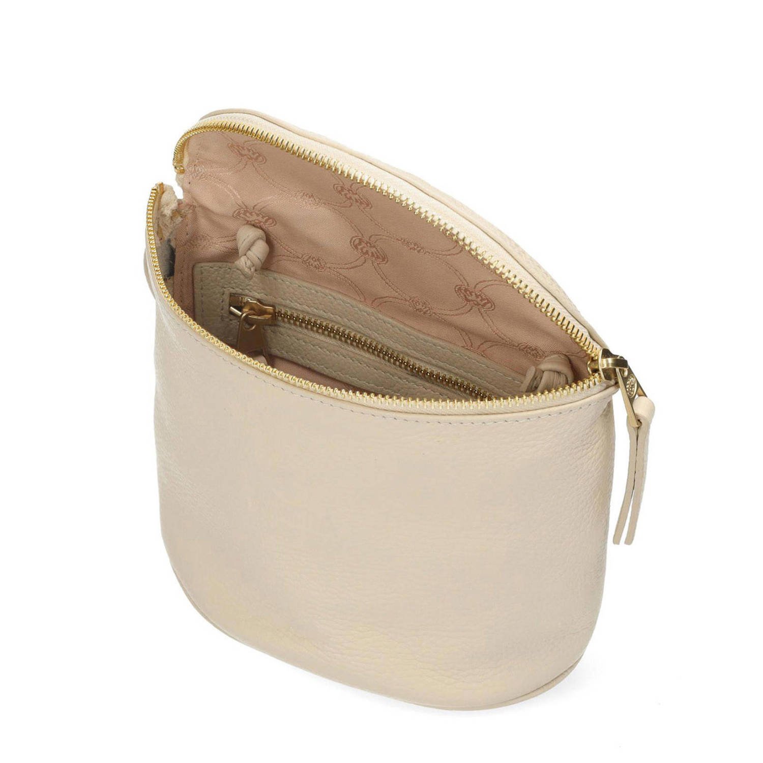 Fred de la Bretoniere leren crossbody tas Marianneke beige