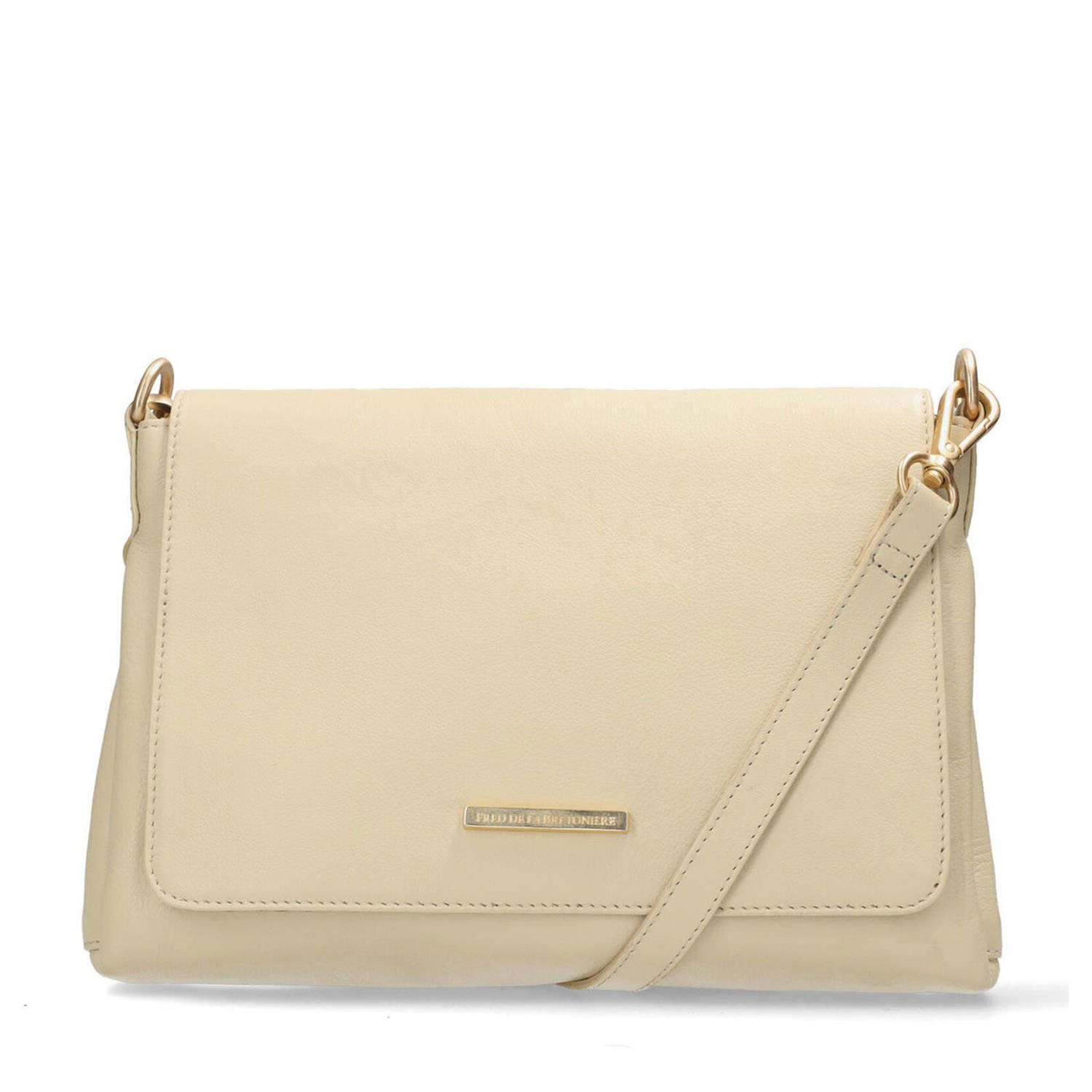 Fred de la Bretoniere leren crossbody tas Noa ecru